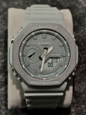 G-Shock Light Gray Resin Analog-Digital Watch